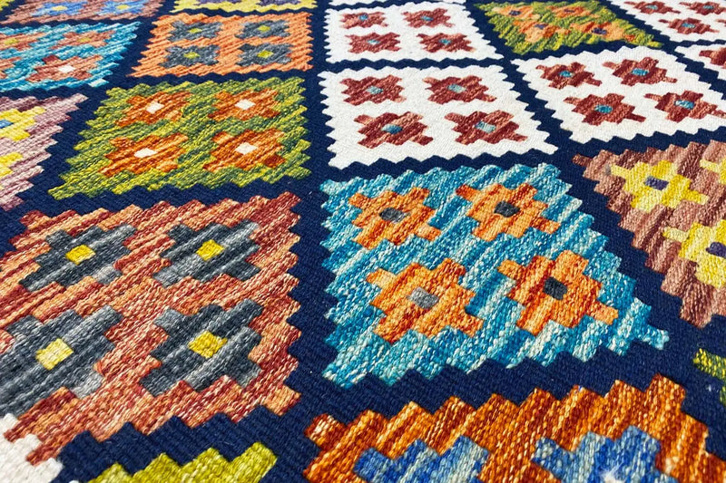 Kelim Afghan - (199x148cm) - German Carpet Shop