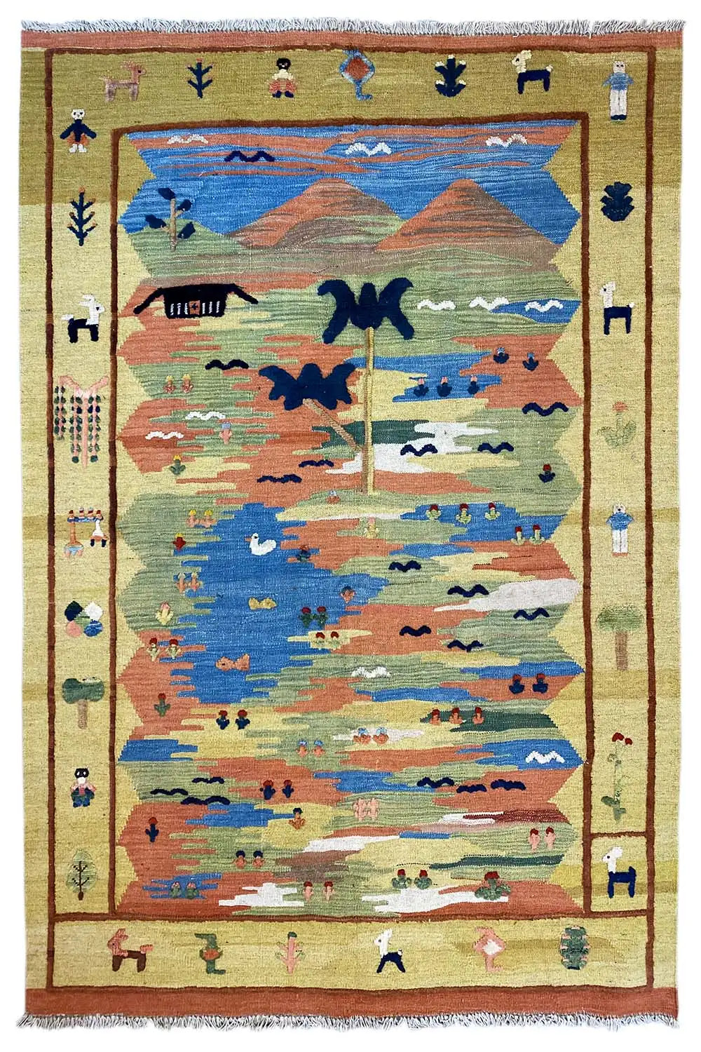 Kilim Qashqai  - 800595 (198x146cm) - German Carpet Shop