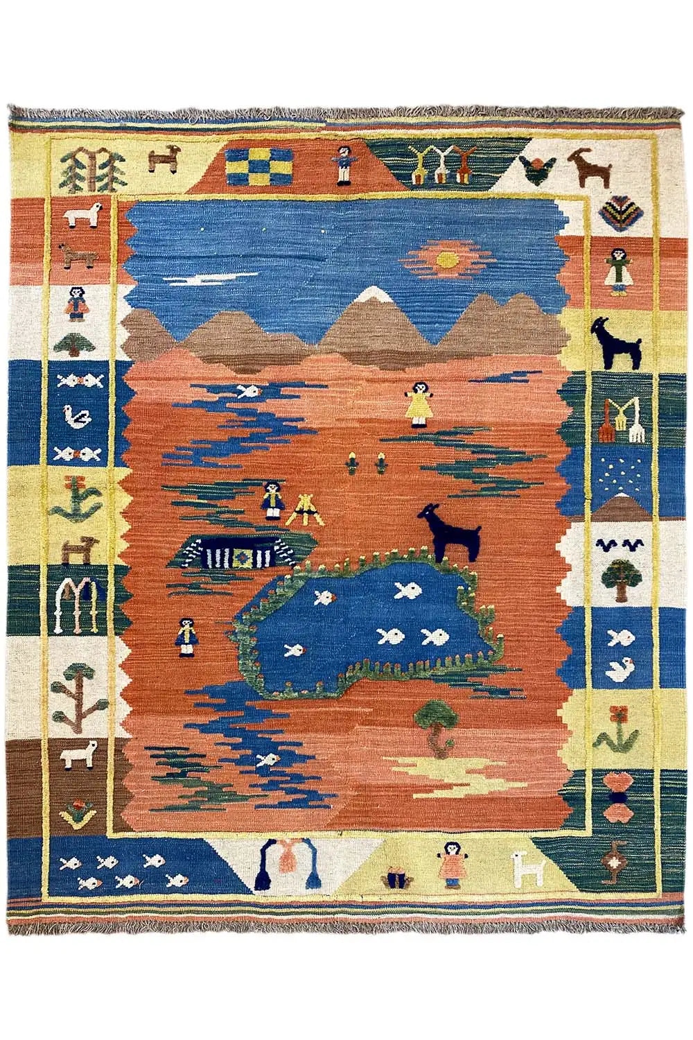 Kilim Qashqai  - 800596 (187x154cm) - German Carpet Shop