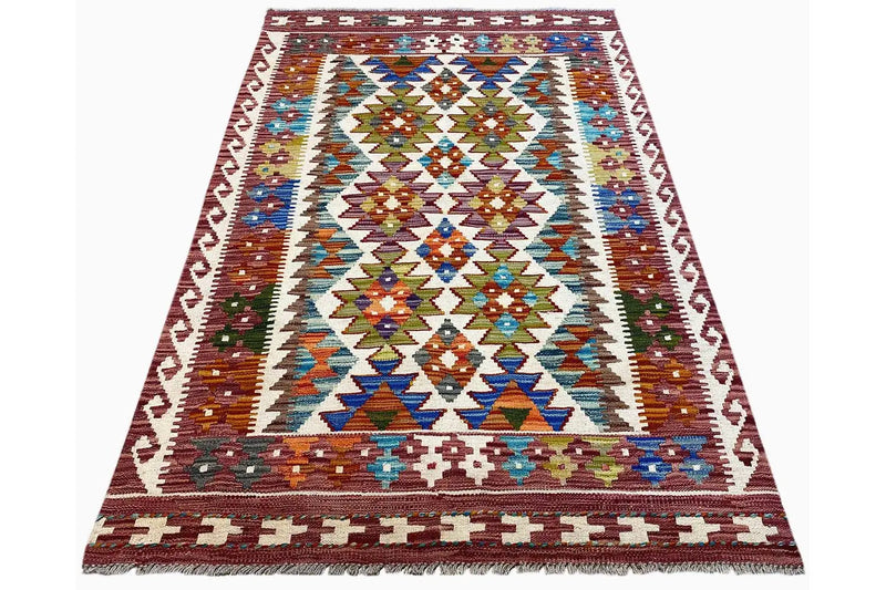 Kelim Afghan - (148x95cm) - German Carpet Shop