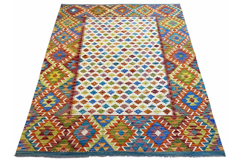 Kelim Afghan - (202x147cm) - German Carpet Shop