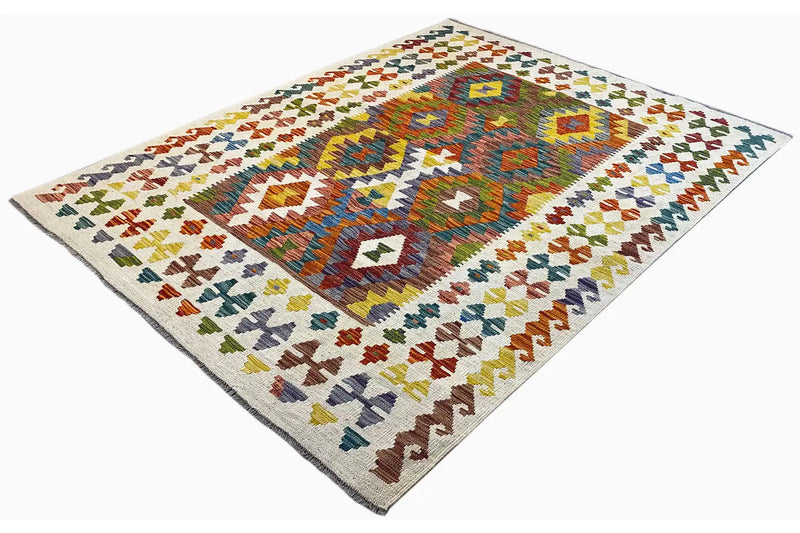 Kelim Afghan - (196x152cm) - German Carpet Shop