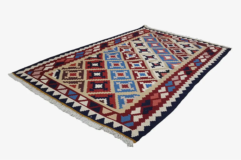 Kilim Qashqai - Multicolor 15PL 152x103cm - German Carpet Shop