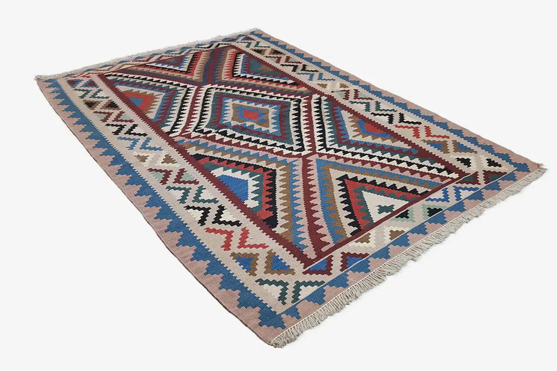 Kilim Qashqai - Multicolor 16PL 155x107cm - German Carpet Shop