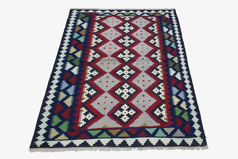 Kilim Qashqai - Multicolor 24PL 148x104cm - German Carpet Shop