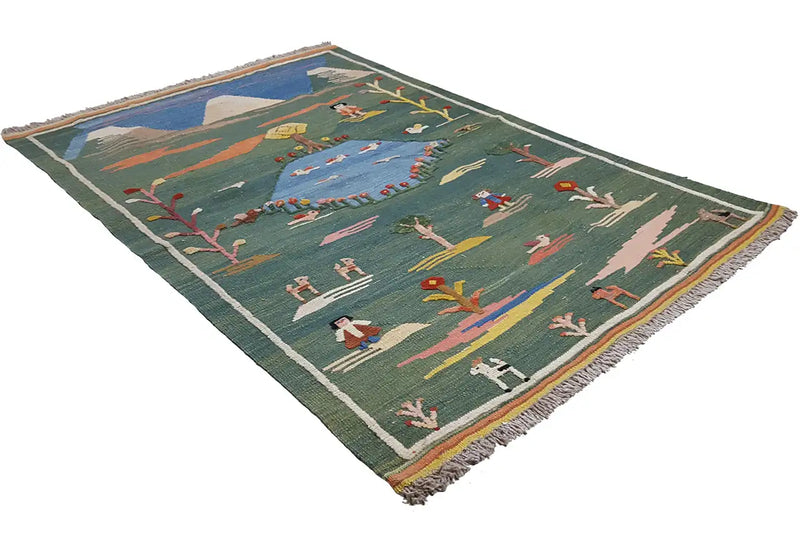 Kilim Qashqai  - 800598 (147x100cm) - German Carpet Shop