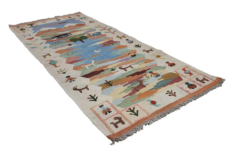 Kilim Qashqai  - 800600 (193x87cm) - German Carpet Shop