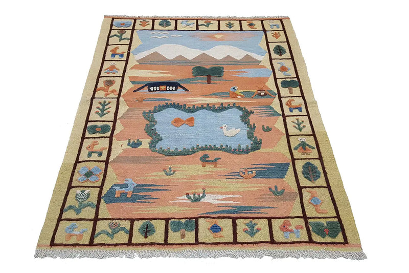 Kilim Qashqai - 804918 (139x102cm) - German Carpet Shop