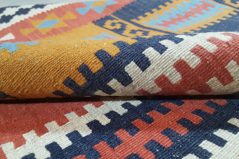 Kilim Qashqai - Multicolor 802403  253x158cm - German Carpet Shop